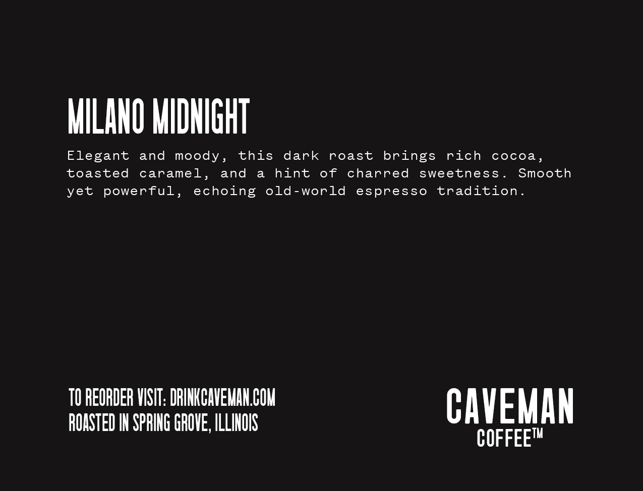 Milano Midnight Expresso (Dark Roast ) – Caveman Coffee